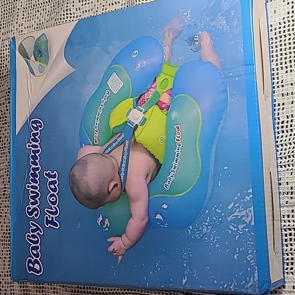 NIB Baby Swim Float, (L) ages 12-36 months, comes with pump and canopy